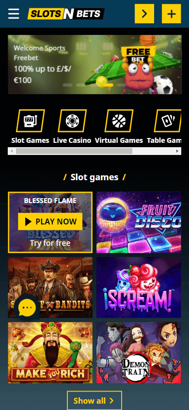 SlotsNBets Casino Mobile screenshot